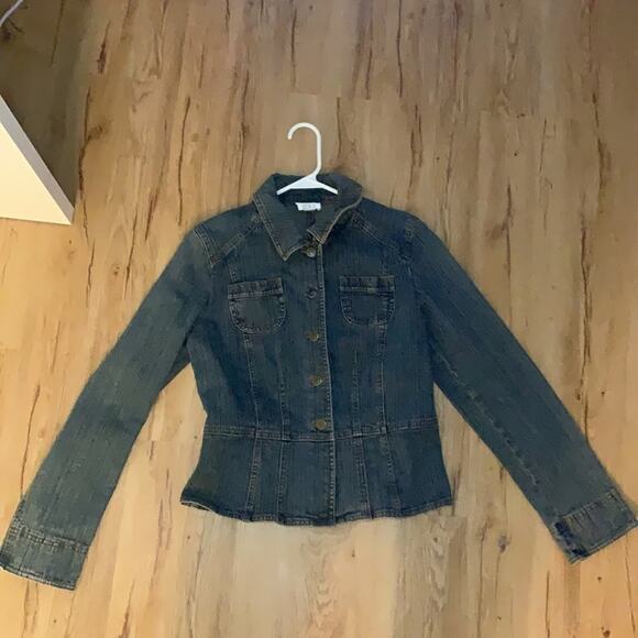 Loft Jean Jacket Size 6 Light Wash Buttons - Picture 2 of 12